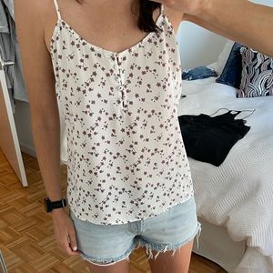 Floral silk cami